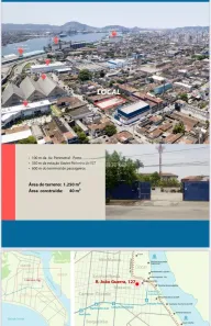 Lote/Terreno para alugar, 1250m² no Macuco, Santos