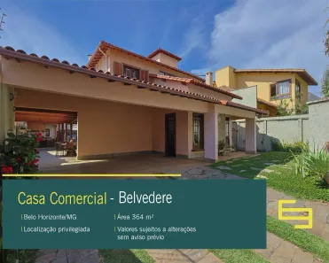 Imóvel Comercial para alugar, 364m² no Belvedere, Belo Horizonte