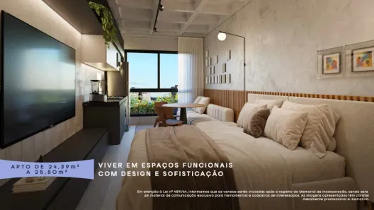 Apartamento com 1 Quarto à venda, 24m² no Boa Viagem, Recife