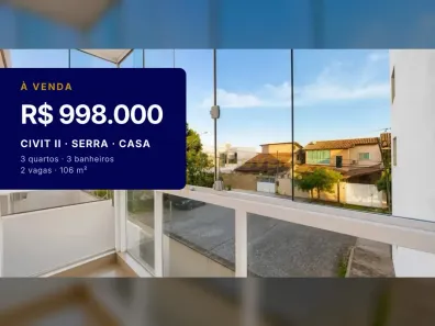 Casa com 3 Quartos à venda, 106m² no Civit II, Serra