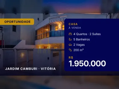 Casa com 4 Quartos à venda, 200m² no Jardim Camburi, Vitória