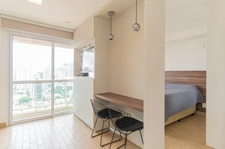 Apartamento com 1 Quarto para alugar, 30m² no Brooklin Paulista, São Paulo