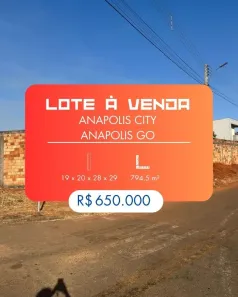 Lote/Terreno à venda, 794m² no Condomínio Alphaville Anápolis, Anápolis