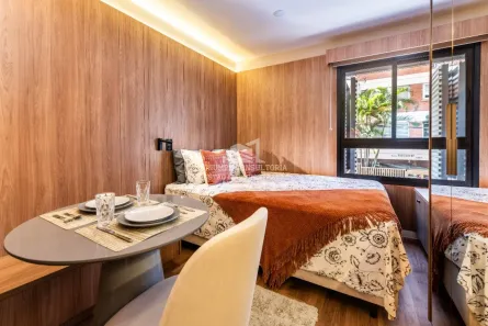 Apartamento com 1 Quarto para alugar, 18m² no Pinheiros, São Paulo
