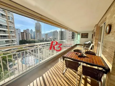 Apartamento com 3 Quartos para alugar, 160m² no Gonzaga, Santos