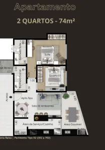 Apartamento com 2 Quartos à venda, 74m² no Alto dos Passos, Juiz de Fora