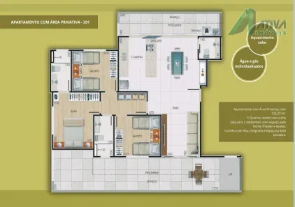 Apartamento com 3 Quartos à venda, 125m² no Vila Paris, Belo Horizonte