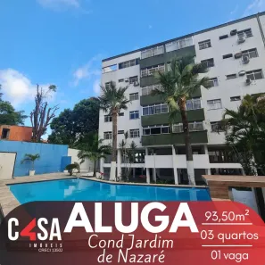 Apartamento com 3 Quartos para alugar, 93m² no Tauape, Fortaleza