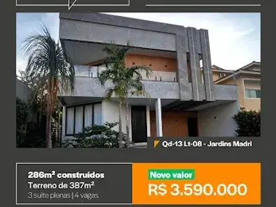 Casa de Condomínio com 3 Quartos à venda, 58m² no Residencial Eldorado, Goiânia