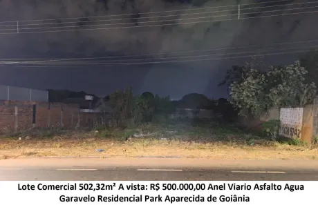Lote/Terreno à venda, 502m² no Garavelo Residencial Park, Aparecida de Goiânia