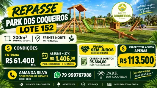 Lote/Terreno à venda, 200m² no , Barra dos Coqueiros