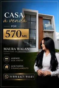 Casa de Condomínio com 3 Quartos à venda, 89m² no Parque Nascente do Rio Capivara, Camaçari