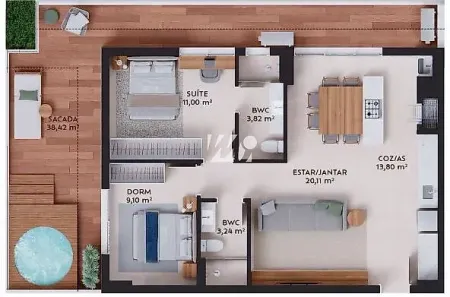 Apartamento com 2 Quartos à venda, 110m² no Pedra Branca, Palhoça