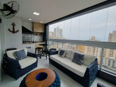 Apartamento com 3 Quartos para alugar, 131m² no Tupi, Praia Grande