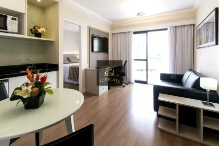 Flat com 1 Quarto para alugar, 34m² no Indianópolis, São Paulo