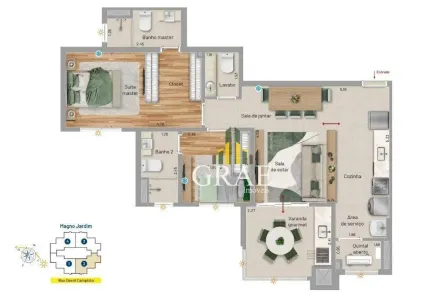 Apartamento com 2 Quartos à venda, 72m² no Vila Guiomar, Santo André