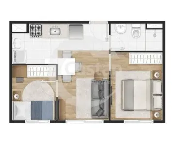 Apartamento com 2 Quartos à venda, 34m² no Chácara Califórnia, São Paulo