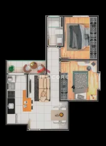 Apartamento com 2 Quartos à venda, 50m² no Vila Oliveira, Mogi das Cruzes