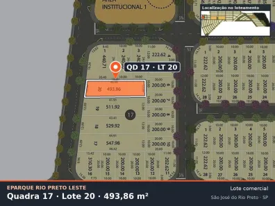 Lote/Terreno à venda, 494m² no Loteamento Residencial Luz da Esperança, São José do Rio Preto