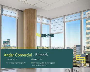 Imóvel Comercial para alugar, 837m² no Butantã, São Paulo