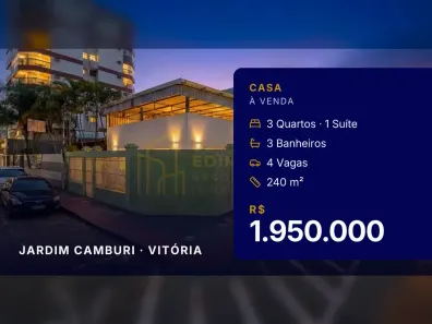 Casa com 3 Quartos à venda, 240m² no Jardim Camburi, Vitória