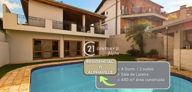 Casa de Condomínio com 4 Quartos à venda, 440m² no Alphaville, Santana de Parnaíba