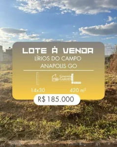 Lote/Terreno à venda, 420m² no Privê Lírios do Campo, Anápolis