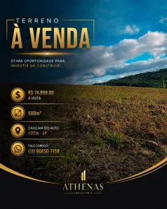 Lote/Terreno à venda, 500m² no dos Mendes (Caucaia do Alto), Cotia