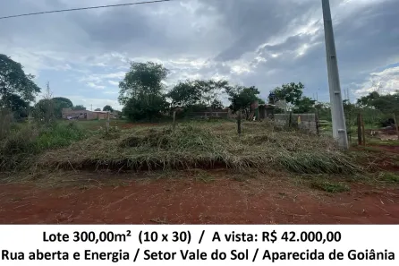 Lote/Terreno à venda, 300m² no Vale do Sol, Aparecida de Goiânia