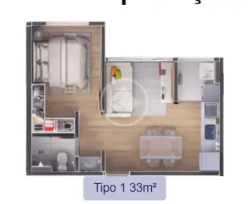 Apartamento com 1 Quarto à venda, 33m² no Cidade Vera Cruz, Aparecida de Goiânia