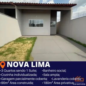 Casa com 3 Quartos à venda, 92m² no Nova Lima, Campo Grande
