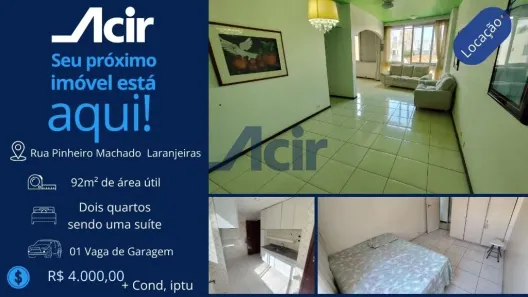 Apartamento com 2 Quartos para alugar, 92m² no Laranjeiras, Rio de Janeiro