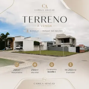 Lote/Terreno à venda, 291m² no Parque das Nações, Parnamirim