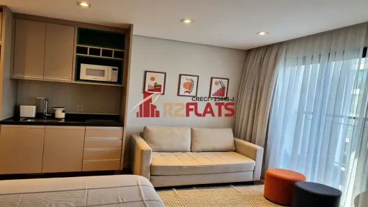 Apartamento com 1 Quarto para alugar, 28m² no Indianópolis, São Paulo