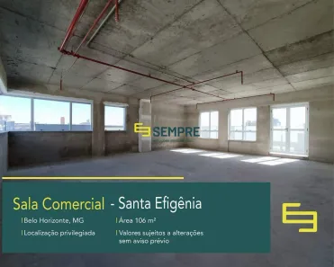 Sala Comercial para alugar, 106m² no Santa Efigênia, Belo Horizonte