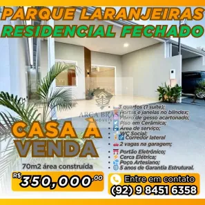 Casa de Condomínio com 3 Quartos à venda, 126m² no Flores, Manaus