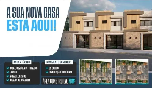 Casa com 2 Quartos à venda, 70m² no Luar da Barra, Barra dos Coqueiros