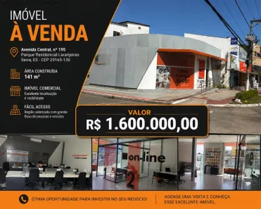Ponto Comercial à venda, 141m² no Parque Residencial Laranjeiras, Serra