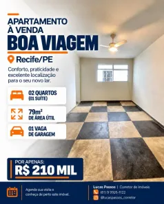 Apartamento com 2 Quartos à venda, 79m² no Boa Viagem, Recife