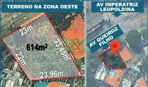 Lote/Terreno à venda, 614m² no Vila Hamburguesa, São Paulo