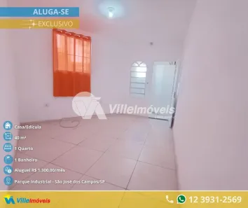 Casa com 1 Quarto para alugar, 40m² no Parque Industrial, São José dos Campos