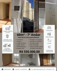 Apartamento com 2 Quartos à venda, 60m² no Jardim das Vertentes, São Paulo