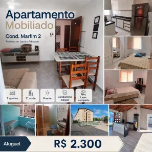 Apartamento com 2 Quartos para alugar, 47m² no Turu, São Luís