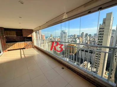 Apartamento com 3 Quartos para alugar, 138m² no Boqueirão, Santos