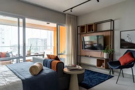 Flat com 1 Quarto para alugar, 48m² no Campo Belo, São Paulo