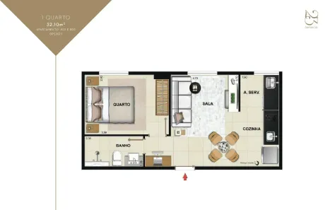 Apartamento com 1 Quarto à venda, 32m² no Flamengo, Rio de Janeiro