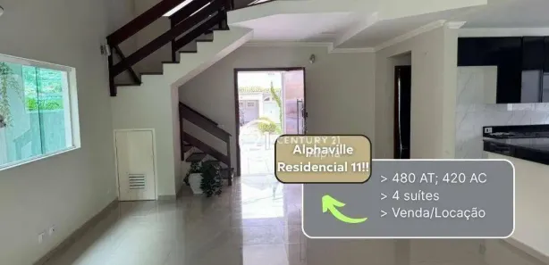 Casa com 4 Quartos para venda ou aluguel, 420m² no Alphaville, Santana de Parnaíba