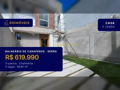 Casa com 3 Quartos à venda, 99m² no Balneário de Carapebus, Serra