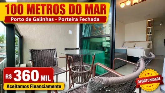 Flat com 1 Quarto à venda, 26m² no Porto de Galinhas, Ipojuca