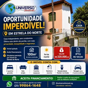 Casa com 2 Quartos à venda, 100m² no Estrela do Norte, São Gonçalo